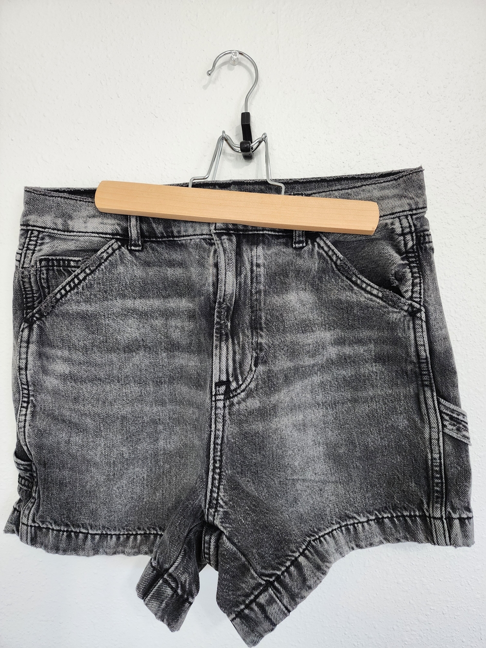 American Eagle OutWashed Black acid Washed Denim Shorts